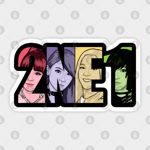 Tooniefied 2NE1 V2 Sticker by Tooniefied